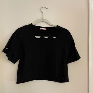 Heart cut outs tshirt